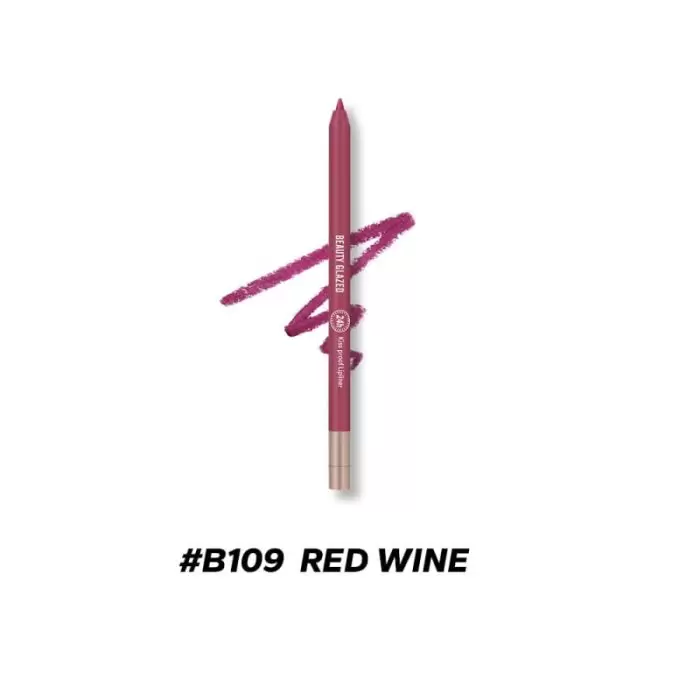 Beauty Glazed Lip Liner Waterproof &Amp;Amp; Long Lasting - B109 Red Wine