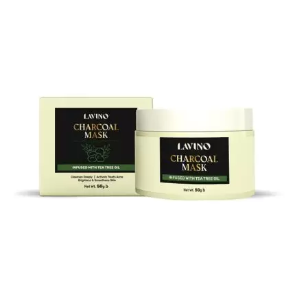 Lavino Charcoal Mask Infused With Tea Tree Oil 50gm