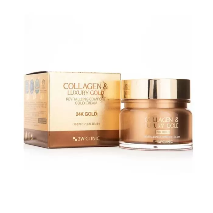 3W Clinic Collagen And Luxury Gold Cream 24K Anti-Wrinkle Effect - 100G