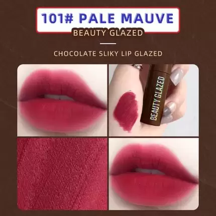 Beauty Glazed Chocolate Matte Liquid Lipstick Pale Mauve 101
