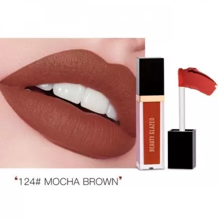 Beauty Glazed Matte Liquid Lipstick - Mocha Brown 124