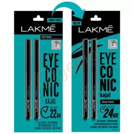 Lakme Kajal Eye conic Deep Black - Twin Pack