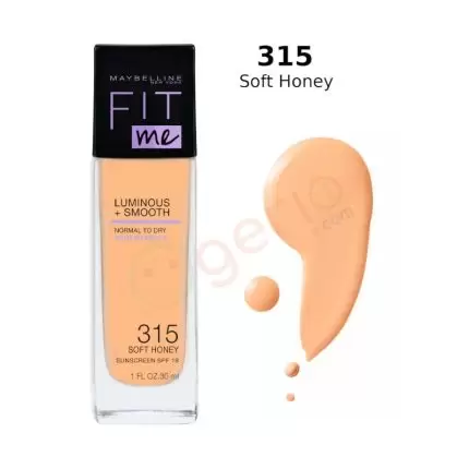 Maybelline Fit Me Luminous + Smooth Illuminating Foundation Spf18 – Soft Honey 315
